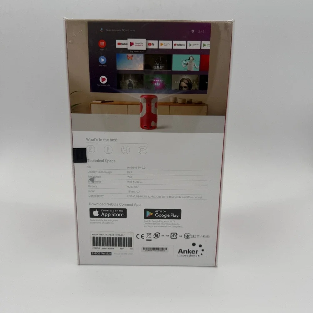 Nebula by Anker‎ Capsule II Supreme Red Pocket Projector